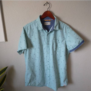 Free Planet Men's Paper Airplane Button Up in Mint | L